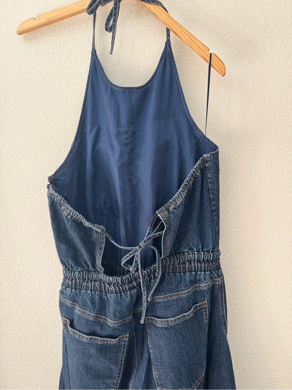 Abercrombie & Fitch Dark Blue Balloon-Leg Jumpsuit - Picture 6 of 9